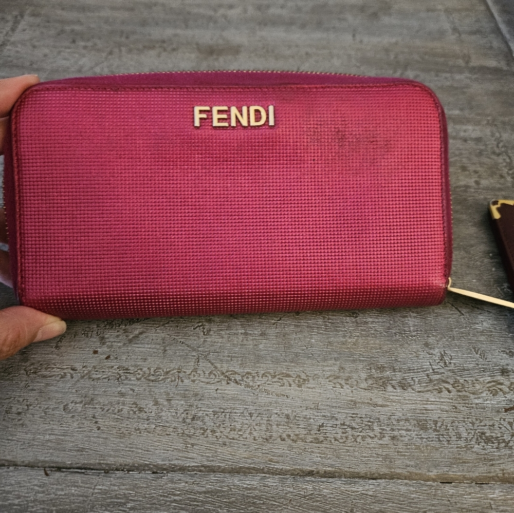 Fendi Fushia Pink Long Wallet